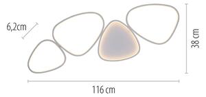 Schöner Wohnen 14039-16 - Plafonieră LED dimmabilă PEBBLES LED/35,5W/230V albă