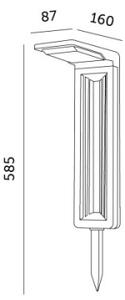 Lampă LED solară LED/0,2W/3,7V 6500K IP44 2200 mAh