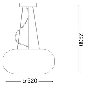 Ideal lux - Lampa suspendata 3xE27/60W/230V