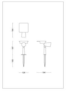 Philips ASHLYN LED 1,4W 3,7V 2700K IP44 lampă solară spot