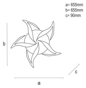 Lustră LED dimabilă aplicată Brilagi TWIST LED/55W/230V 3000-6500K alb + telecomandă