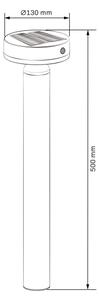 Lampă solară LED GWINEA LED/4,5W/3,7V 2000 mAh, 50 cm, IP44, negru