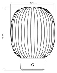 Lampă LED tactilă dimabilă de masă LATTE LED/1,8W/5V USB 2000 mAh auriu/alb