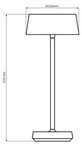 Lampă LED dimabilă de masă CASABLANCA LED/3,4W/5V USB 3600 mAh IP44 alb