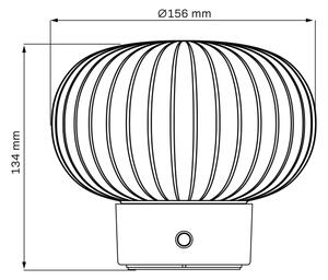 Lampă LED tactilă dimabilă de masă LATTE LED/1,8W/5V USB 2000 mAh crom/alb