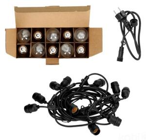 Lanț LED decorativ de exterior BAJA ST64 10xE27/1W/230V 10,9m IP44 alb cald