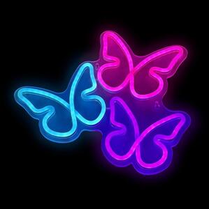2Kids Toys - Decorațiune neon de perete LED/5W/USB, model Fluturi