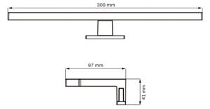 Aplică LED pentru oglindă de baie MILOS LED/5W/230V 4000K 30 cm IP44 negru