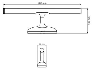 Aplică LED pentru oglindă de baie ARMONA LED/6W/230V 4000K 40 cm IP44 crom