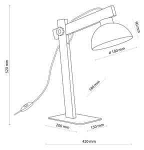 Lampă de masă OSLO 1xE27/15W/230V pin/alb