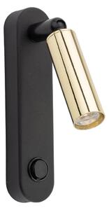 Spot de perete ENZO 1xG9/8W/230V negru/auriu