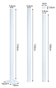 Brilagi - Tijă metalică albă pentru stâlp iluminat exterior URBAN 3 m
