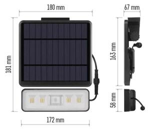 Proiector LED solar cu senzor de mișcare LED/3,7V 2500mAh 4000K IP54