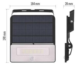 Proiector LED solar cu senzor de mișcare LED/3,7V 3600mAh 4000K IP54