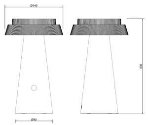 Lampă LED solară tactilă dimabilă Globo 36624P LED/4W/3,7W IP54 roz