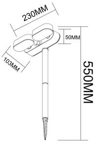 Globo 36509 - Lampă solară LED cu senzor LED/7,2W/3V IP44