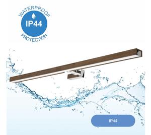 Aplică LED pentru oglindă Brilagi WOODY MIRROR LED/15W/230V IP44 stejar/crom