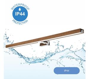 Aplică LED pentru oglindă Brilagi WOODY MIRROR LED/15W/230V IP44 stejar/crom