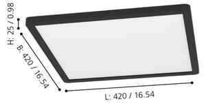 Plafonieră LED RGBW dimabilă ROVITO-Z LED/16,5W/230V negru Eglo 900094