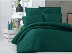Lenjerie de pat dublu verde din bumbac extinsă cu cearșaf și cuvertură 240x260 cm Alisa – Mijolnir