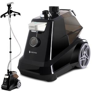 Fier de Calcat Vertical cu aburi SUPORTO R3, Steamer de 2200W cu 4 trepte de putere. Statie de calcat profesionala pentru haine netede, fara mirosuri si fara cute. Rezervor aparat 3L, pentru 65 min de lucru, 45g/min abur continuu