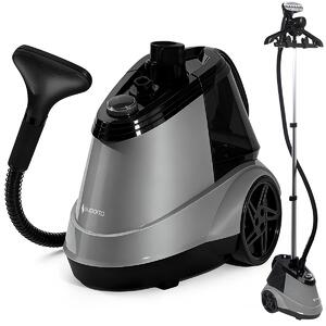 Fier de Calcat Vertical cu aburi SUPORTO G5, Steamer de 2200W cu 3 trepte de putere, Statie de calcat profesionala pentru haine netede, fara mirosuri si fara cute. Rezervor aparat 2.9L, pentru 64 min de lucru, 45g/min abur continuu, Gri