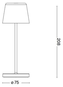 Ideal Lux - Lampă de birou LED tactilă CUTE LED/2,5W/3,7V IP65 albă dimabilă