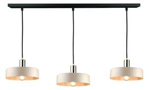 Lustră suspendată LATTE 3xE27/60W/230V bej/negru/auriu