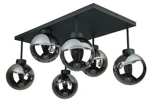 Lustră aplicată DEA 6xE14/60W/230V negru/negru fumuriu