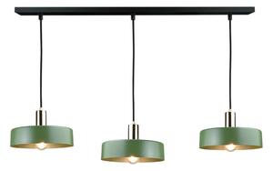 Lustră pe cablu HAKI 3xE27/60W/230V verde/crom lucios