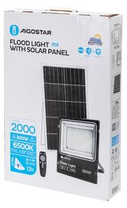 Proiector LED solar dimabil Aigostar LED/300W/3,2V IP65 + telecomandă