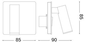 Spot LED de perete Ideal Lux LITE LED/3W/230V CRI 90 alb