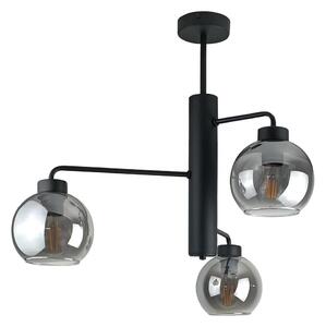 Lustră pe tijă FLEX 3xE27/60W/230V negru/negru fumuriu