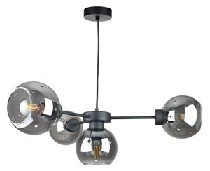Lustră pe cablu KALIOPE 4xE27/60W/230V negru/negru fumuriu