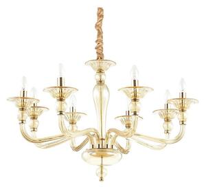 Lustră pe lanț Ideal Lux DANIELI 8xE14/40W/230V d. 85 cm alamă