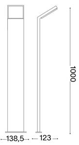 Lampă LED de exterior Ideal Lux STYLE LED/8,5W/230V 4000K 100 cm CRI 90 IP54 negru
