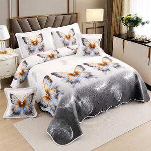 Cuvertura bumbac, 5 piese, model floral, 230x250 cm, CB421