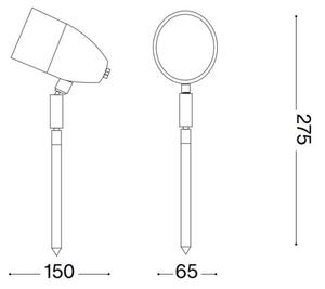 Lampă de exterior Ideal Lux INSIDE 1xG9/15W/230V 27,5 cm IP54 maro