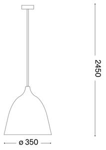 Lustră pe cablu Ideal Lux HAUNT 1xE27/60W/230V d. 35 cm bej