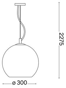 Lustră pe cablu Ideal Lux NEMO 1xE27/42W/230V d. 30 cm bej