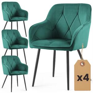 Set 4 scaune de sufragerie Damanto (verde închis). Promo -20%. 1152217