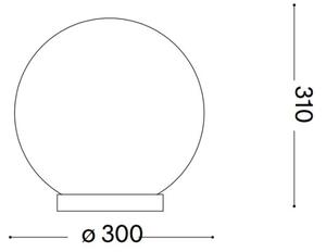 Lampă de masă Ideal Lux CARTA 1xE27/25W/230V d. 30 cm alb