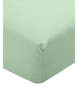 Lenjerie de pat din bumbac percale Cotton works Elsie, 90 x 200 cm, verde