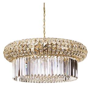 Lustră de cristal pe lanț Ideal Lux NABUCCO 16xE14/40W/230V d. 70 cm auriu