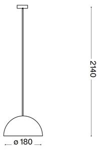 Lustră pe cablu Ideal Lux FOLK 1xE27/60W/230V d. 18 cm maro