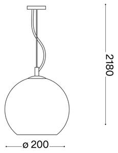 Lustră pe cablu Ideal Lux NEMO 1xE27/42W/230V d. 20 cm bej