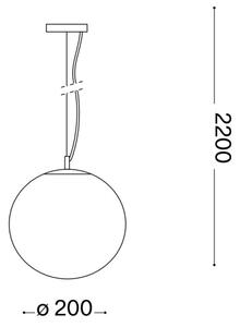 Lustră pe cablu Ideal Lux MAPA 1xE27/42W/230V d. 20 cm transparent