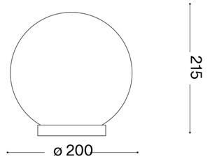 Lampă de masă Ideal Lux CARTA 1xE27/25W/230V d. 20 cm alb