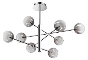 Lustră LED pe tijă Ideal Lux EQUINOXE 8xG4/2W/230V d. 128 cm crom/fumuriu
