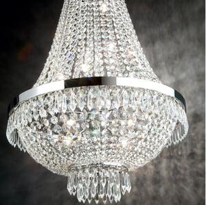 Lustră LED de cristal pe lanț Ideal Lux CAESAR 6xG9/3W/230V d. 38 cm crom